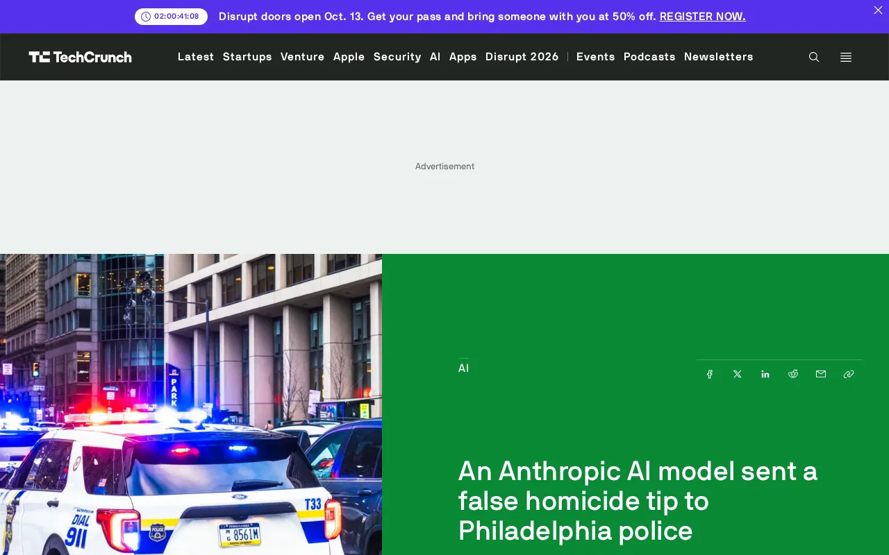 Anthropic AI False Tip Incident
