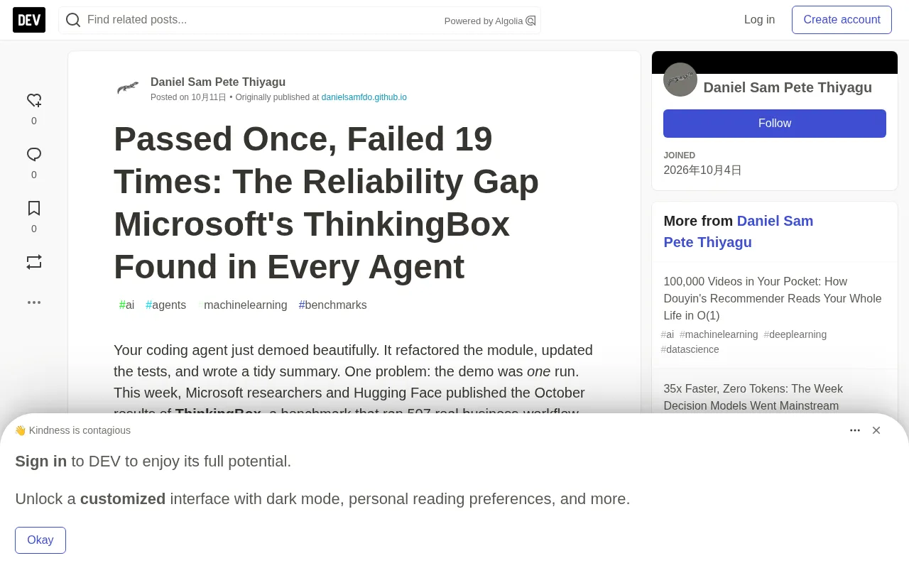 ThinkingBox Benchmark: The Truth About Top AI Agent Reliability