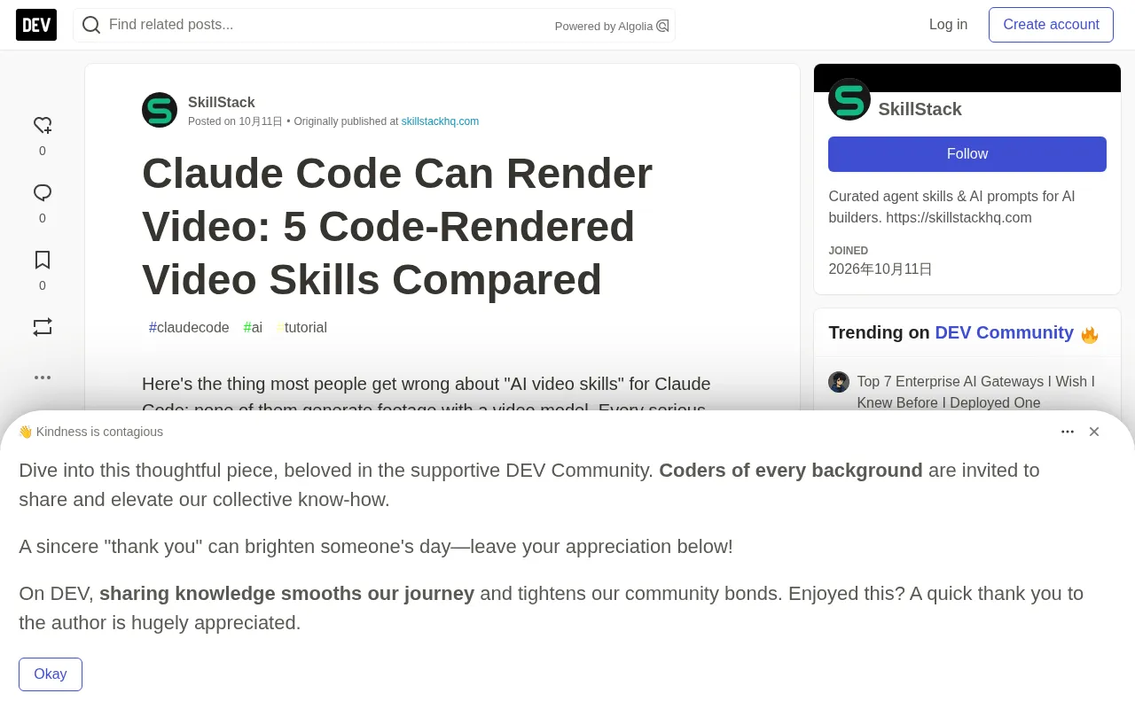 Claude Code Can Make Videos Too: A Comparison of 5 Code-Rendered Video Tools