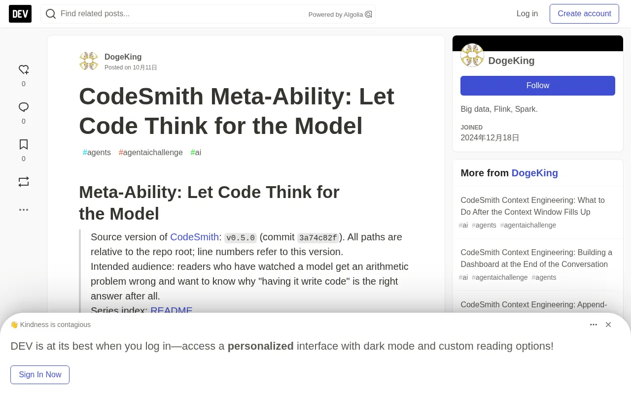 Meta-Ability: Let Code Think for the Model — A Deep Dive into CodeSmith's RLM Design
