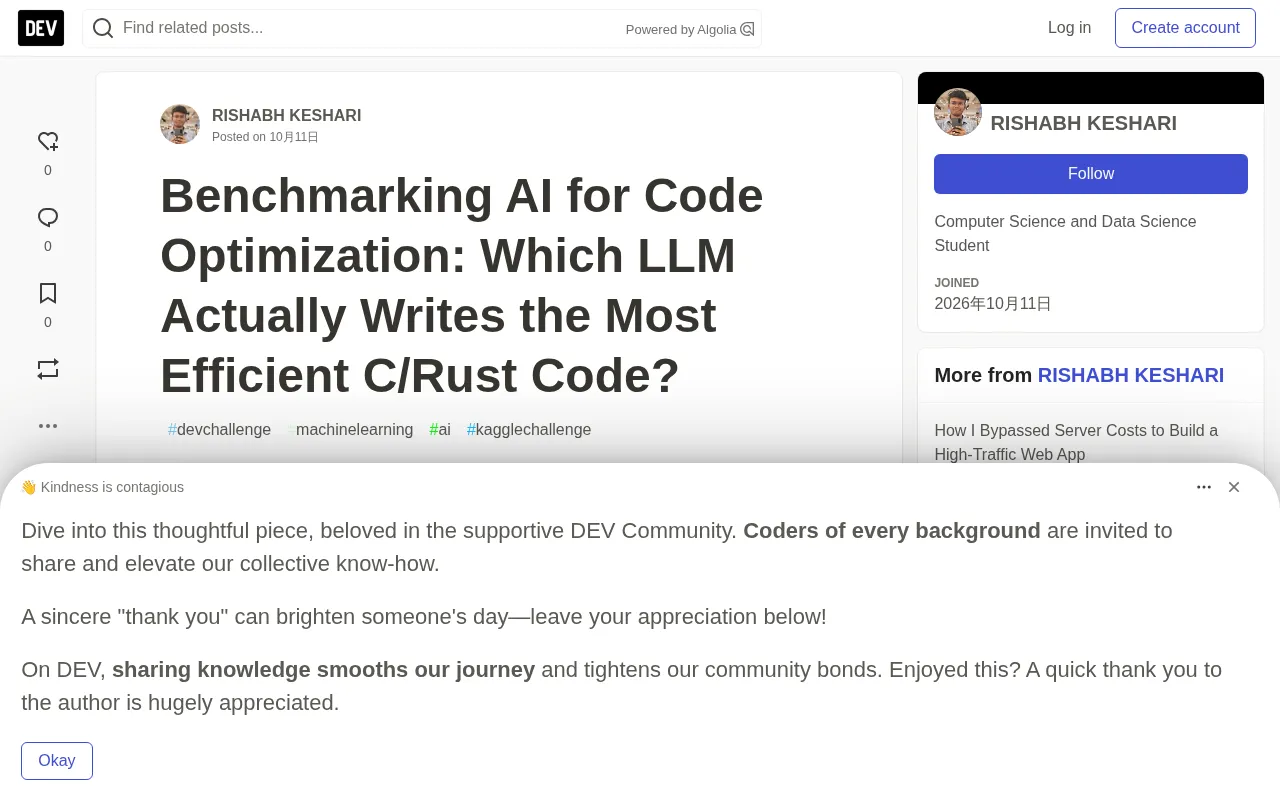 Which LLM Writes the Most Efficient C/Rust Code? We Tested 4 Models on Low-Level Optimization