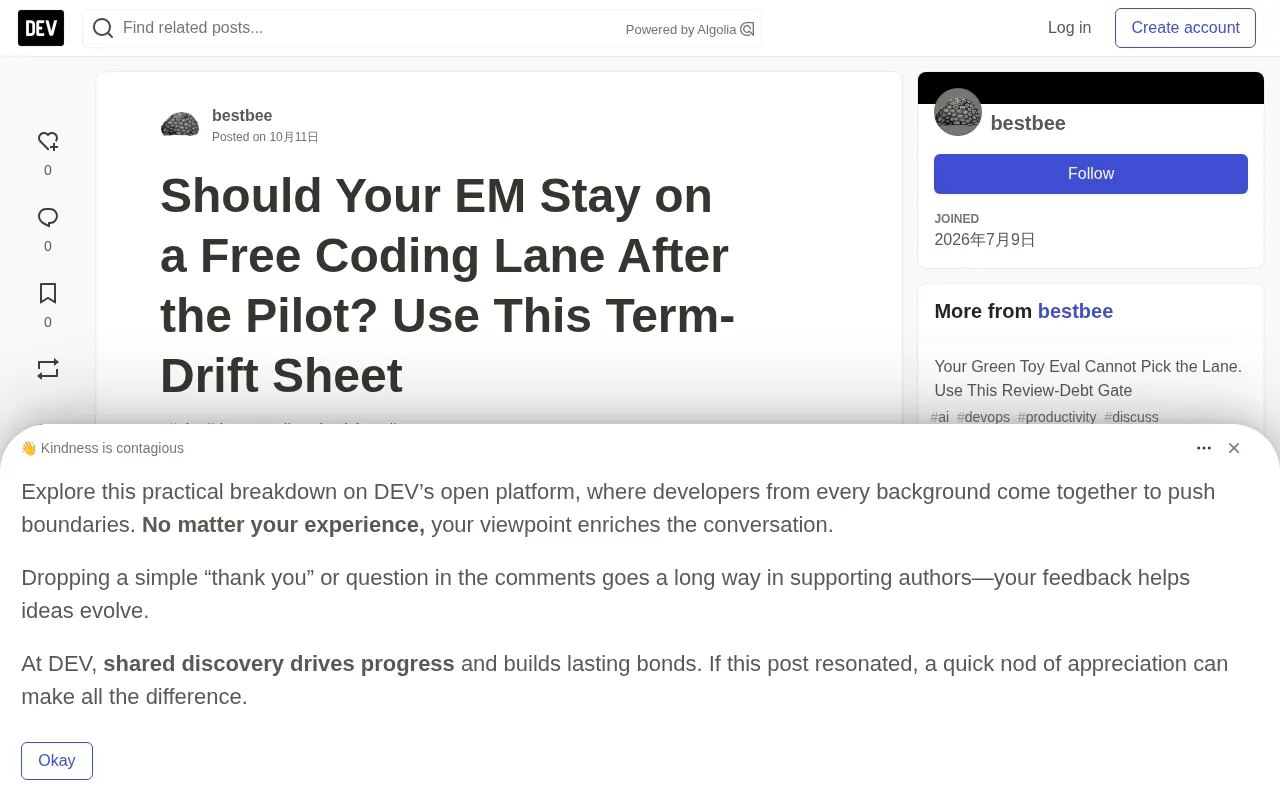 Should You Keep the Free AI Coding Lane? Use a "Term Drift Sheet" to Decide