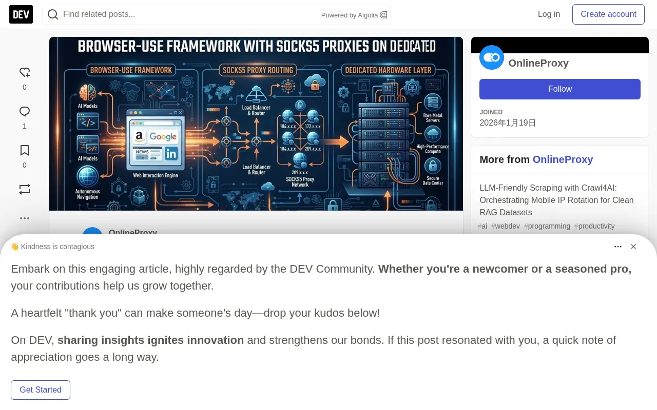 Building Production-Grade AI Agents: Browser-Use + SOCKS5 + Dedicated Hardware in Practice