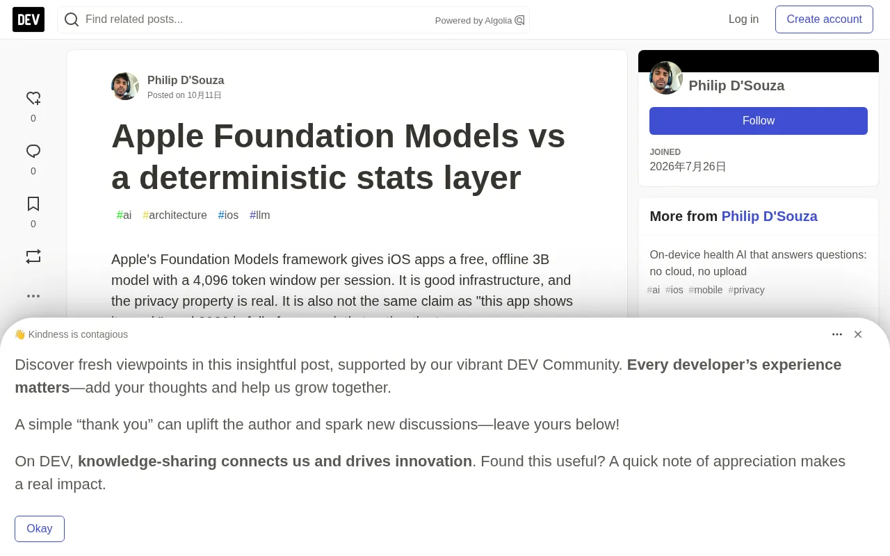 Why Apple Foundation Models Need a Deterministic Computation Layer: Lessons from MetricBridge