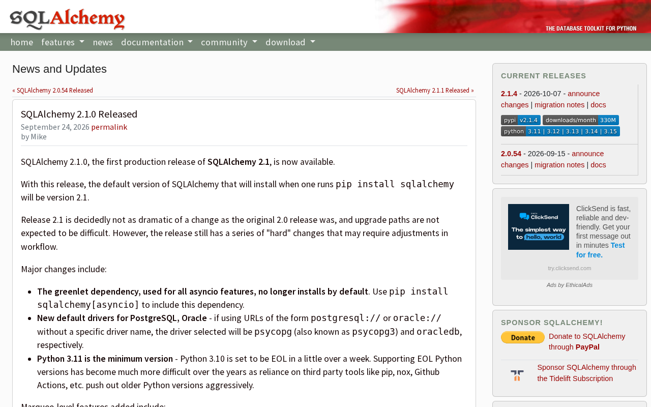 SQLAlchemy 2.1.0 发布:Python ORM 的持续演进