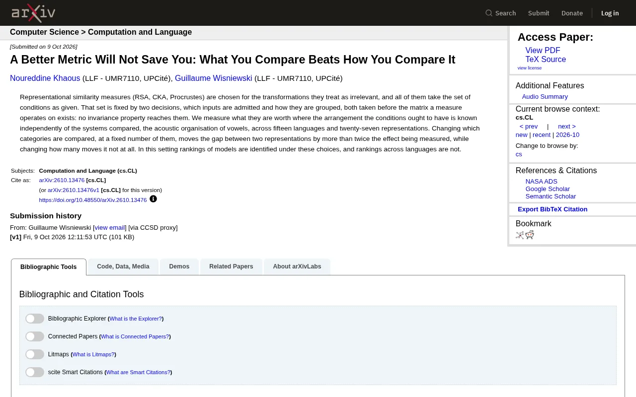 Better Metrics Won't Save You: What You Compare Matters More Than How You Compare It
