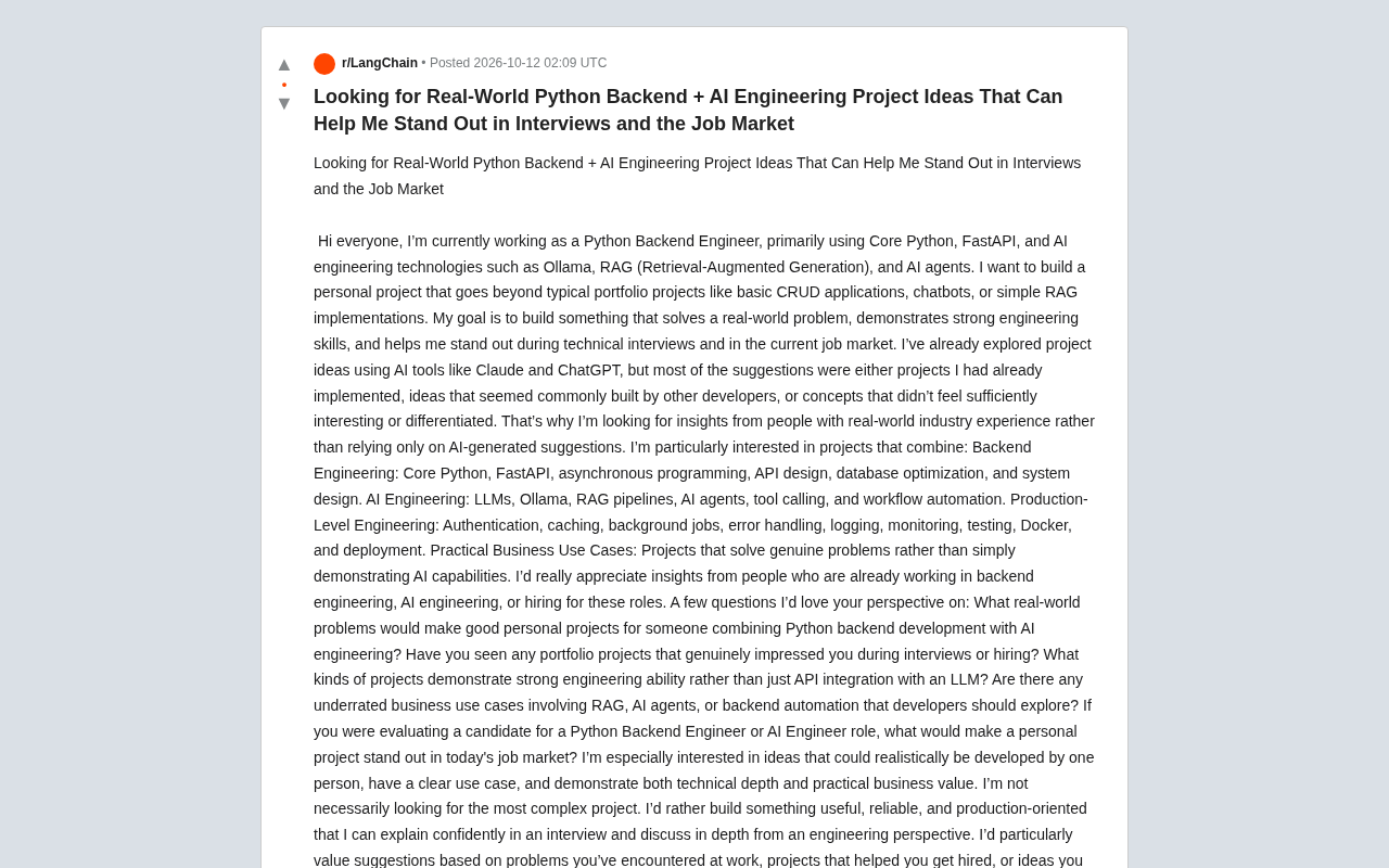 Python Backend + AI Engineering Portfolio Guide: How to Build Projects That Impress Interviewers