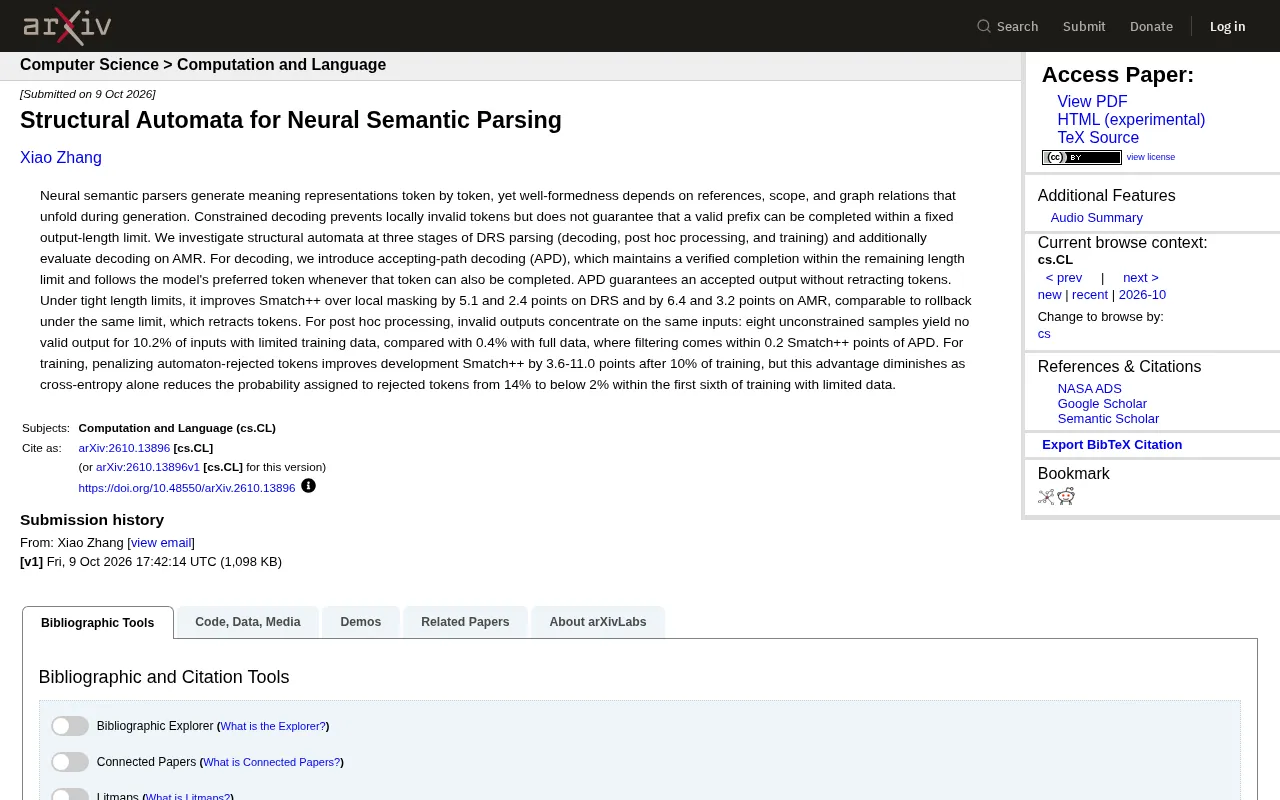 Structural Automata for Neural Semantic Parsing