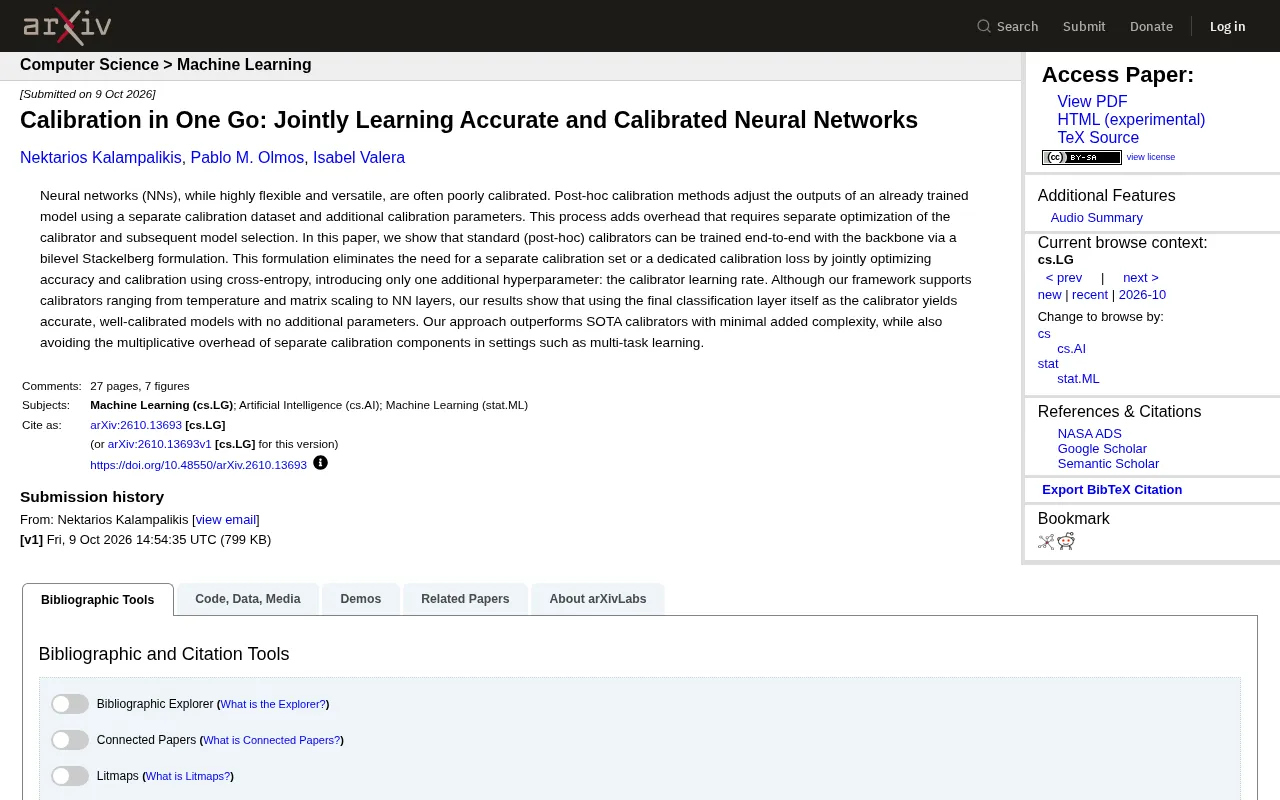 Neural Network Calibration in One Go: Jointly Optimizing Accuracy and Reliability
