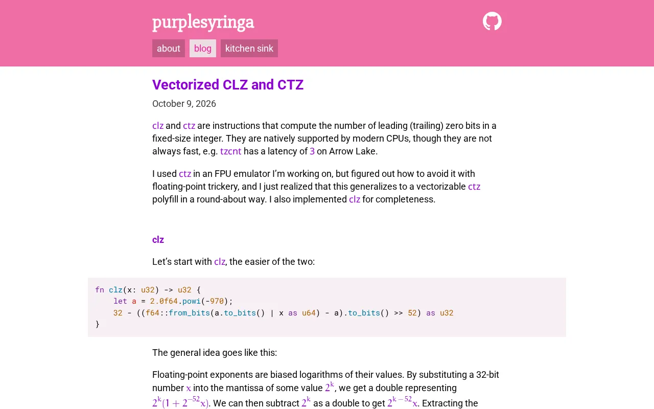 Vectorizing CLZ and CTZ: A Deep Dive into SIMD Bit Operation Optimization