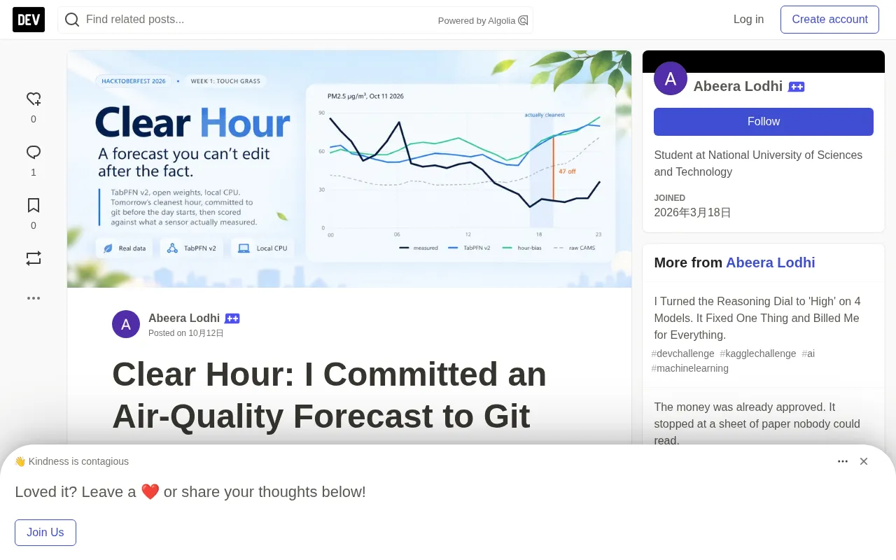 Predicting Air Quality with TabPFN: An Honest "Failed" Pre-registered Experiment