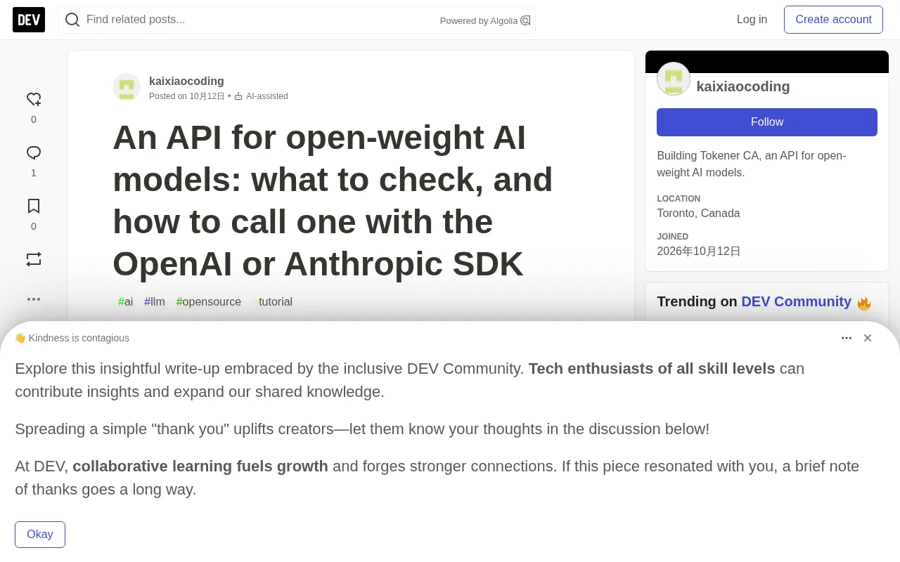 Open-Weight Model APIs in Practice: Selection Criteria and SDK Integration Guide