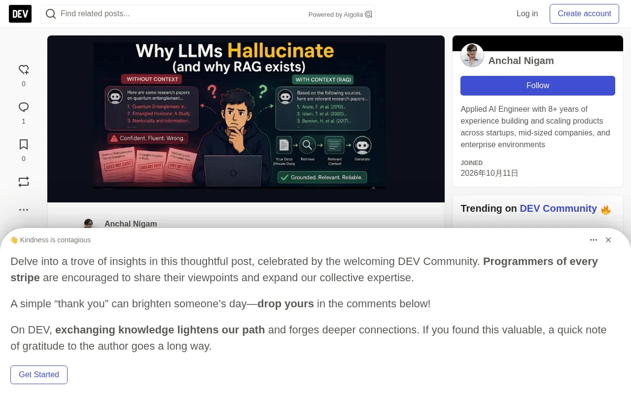 Why Do LLMs Hallucinate? Understanding the Fundamental Reason RAG Exists