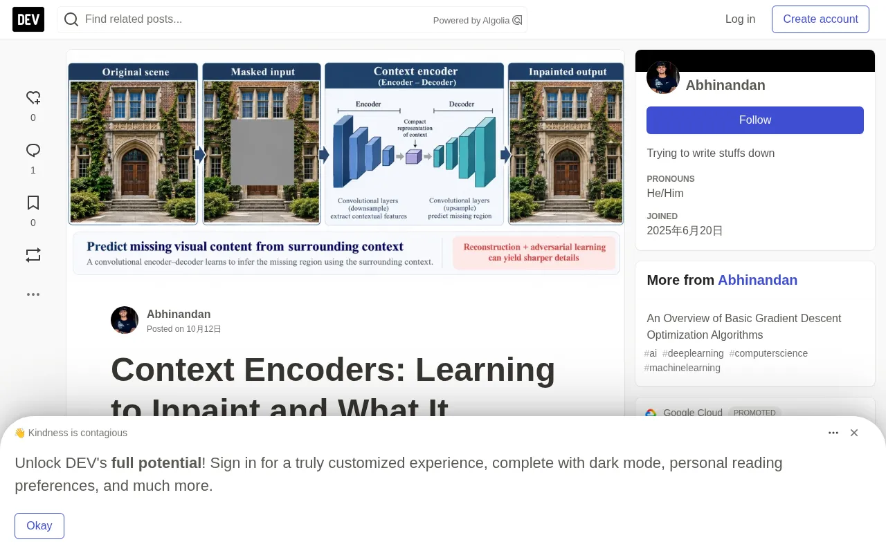 Context Encoders Deep Dive: Self-Supervised Feature Learning via Image Inpainting