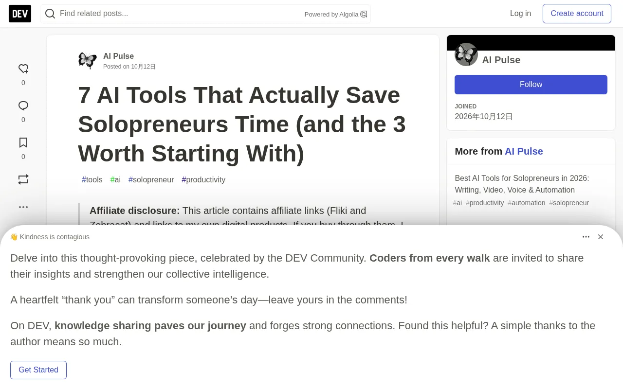 7 AI Tools That Actually Save Solo Founders Time (Plus 3 to Start With)