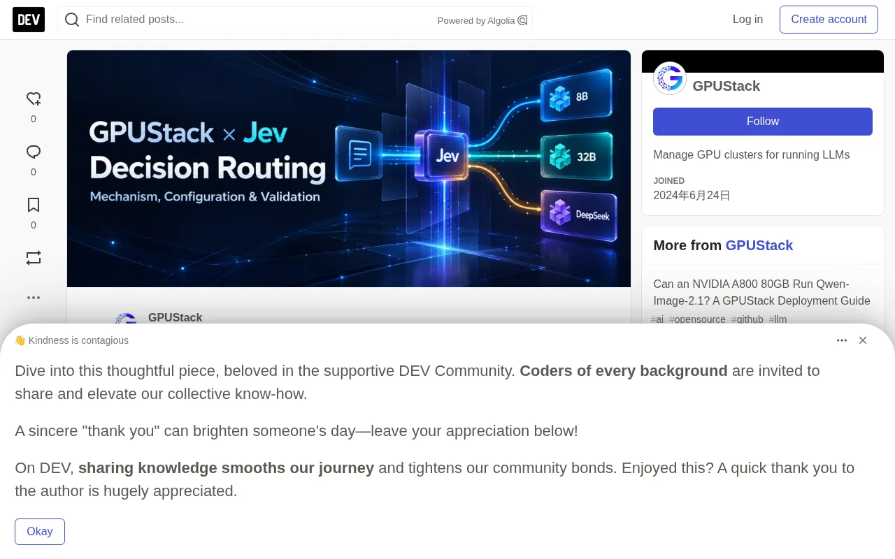 GPUStack Decision Routing in Practice: Using Jev to Let the Gateway Auto-Select Models