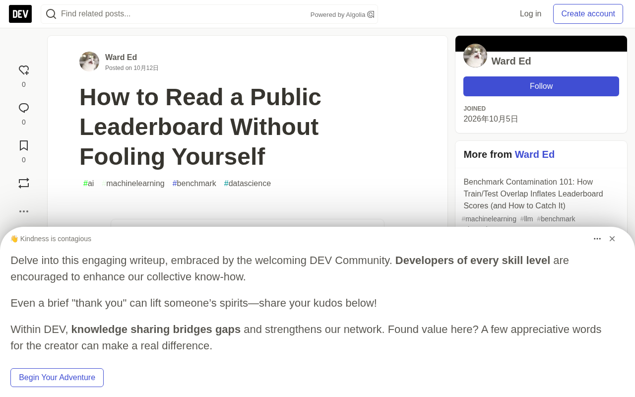 How to Read AI Leaderboards Without Fooling Yourself: Four Pitfalls to Avoid