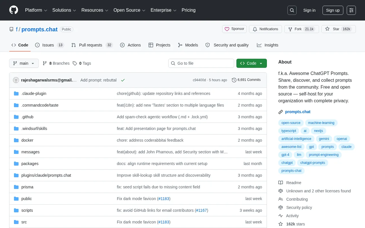 prompts.chat: The 160K-Star Open Source Prompt Platform — Why It's Both a Cure and an Anxiety