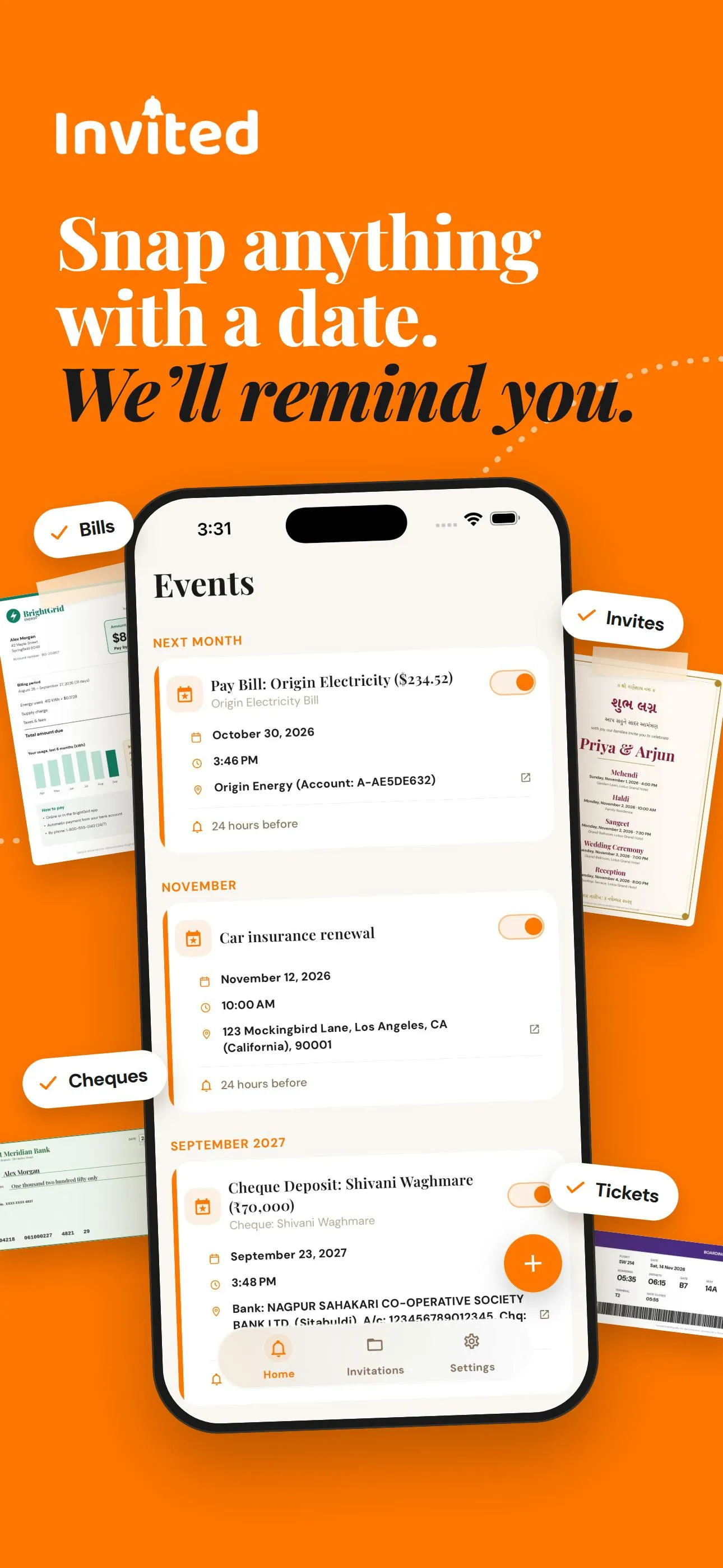 Invited: AI Reminder Scanner Turns Bill Invitations into Smart Reminders