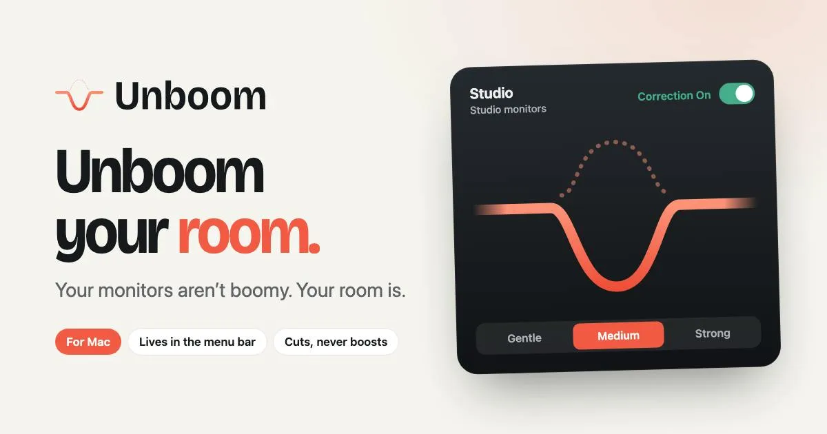 Unboom: Eliminate Room Bass Boom on Your Mac Without Acoustic Panels