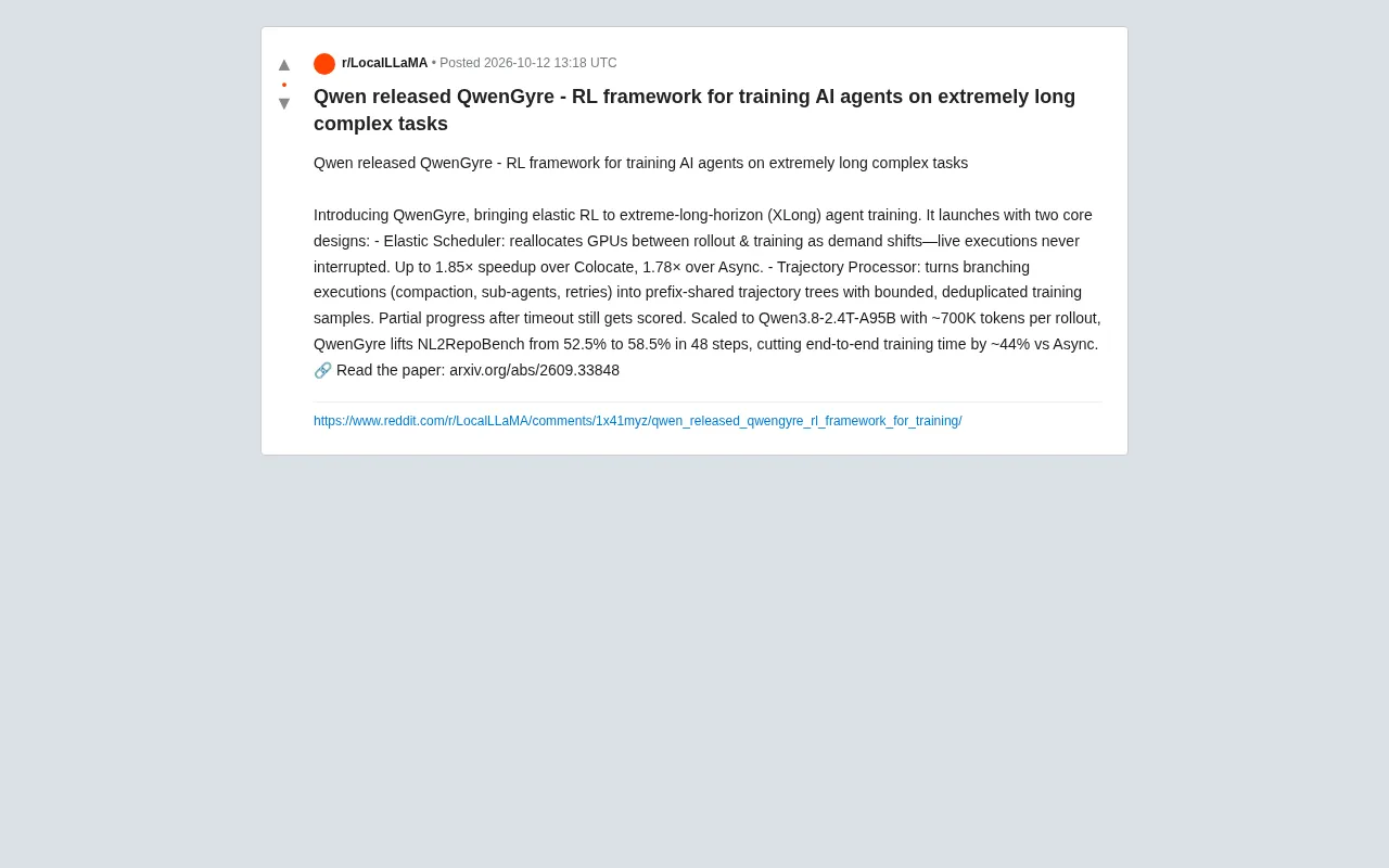 Qwen Open-Sources QwenGyre: An Elastic Reinforcement Learning Framework for Extremely Long-Horizon Agents