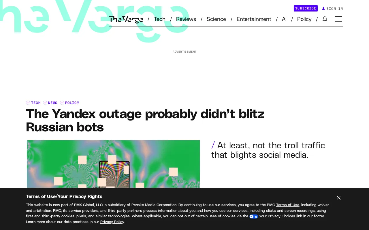 Behind the Yandex Outage: The Truth About Russia's Sudden Bot Traffic Drop