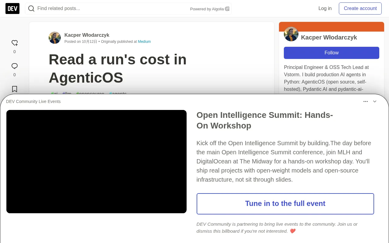 How AgenticOS Tracks Agent Run Costs by Task