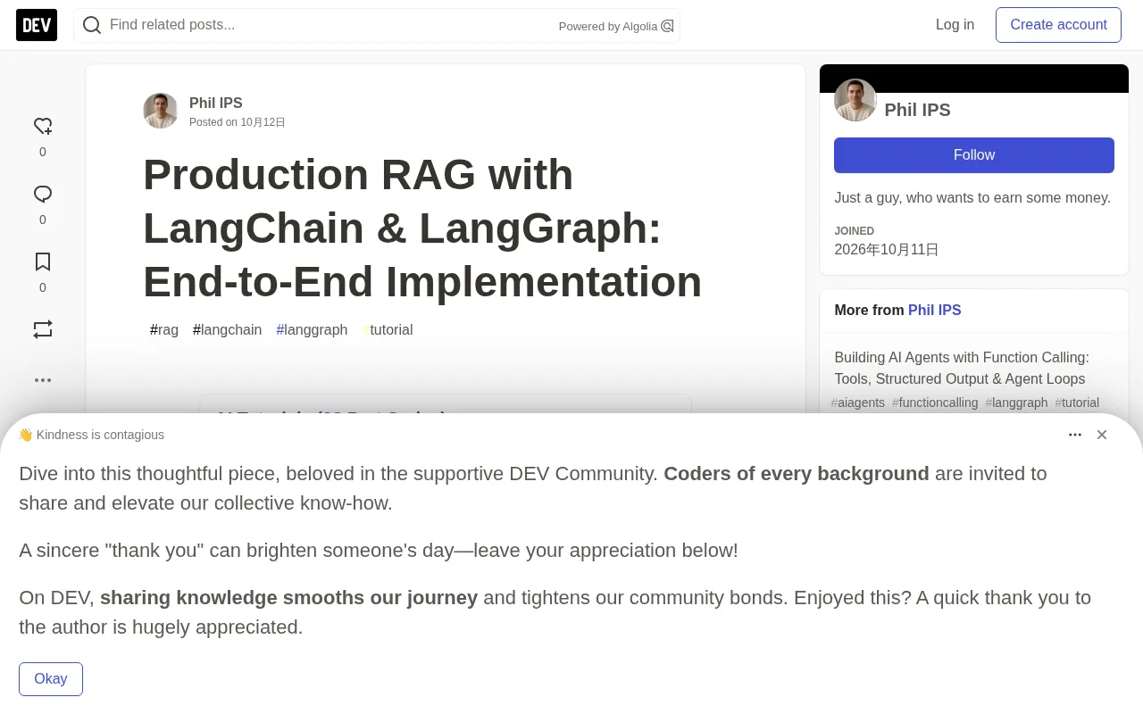 LangChain and LangGraph in Practice: End-to-End Implementation of a Production-Grade RAG System