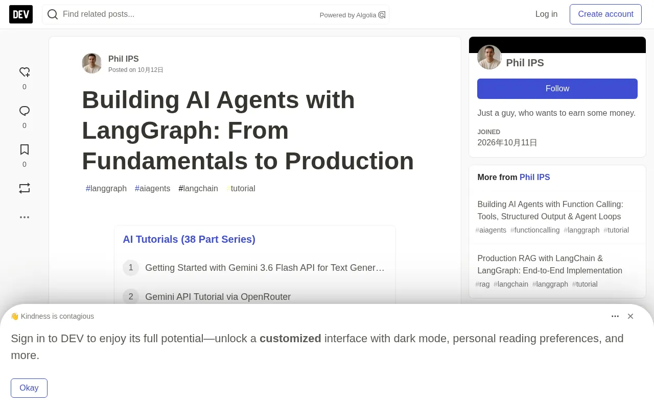 LangGraph in Practice: Building a Production-Grade AI Agent from Scratch