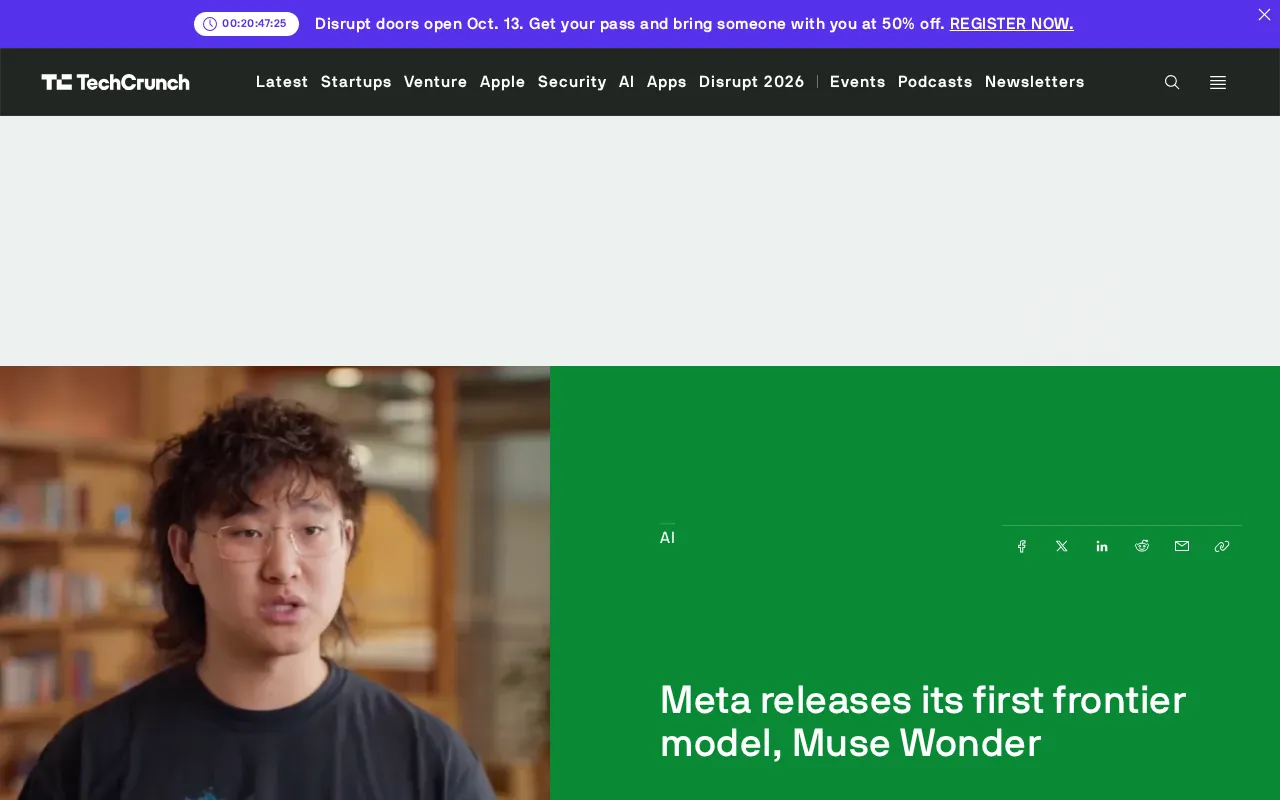 Meta Releases Its First Frontier Model, Muse Wonder