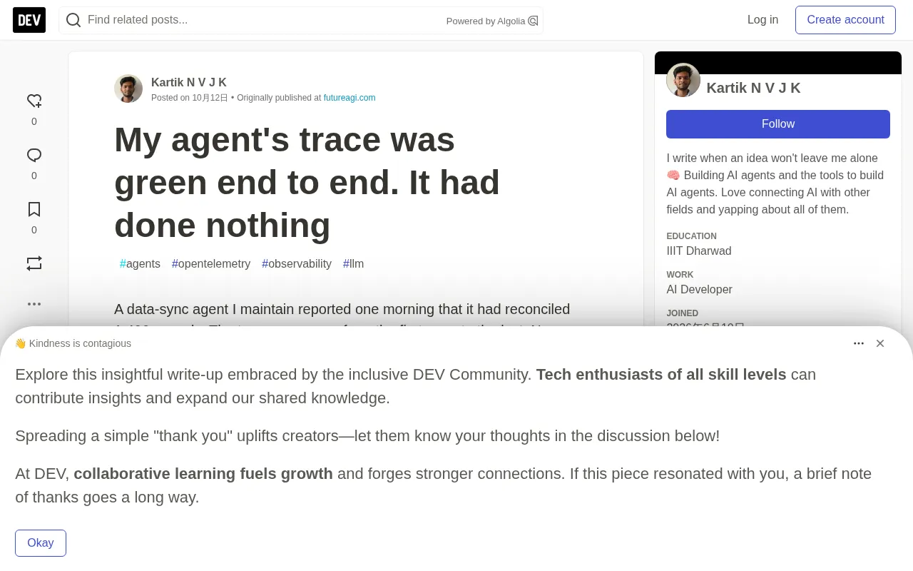 Agent Trace All Green, Yet It Did Nothing: Five Silent Failure Patterns