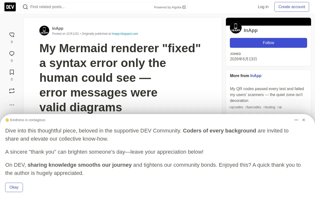 The Hidden Trap in Mermaid Renderers: Error Messages Are Valid Diagrams Too