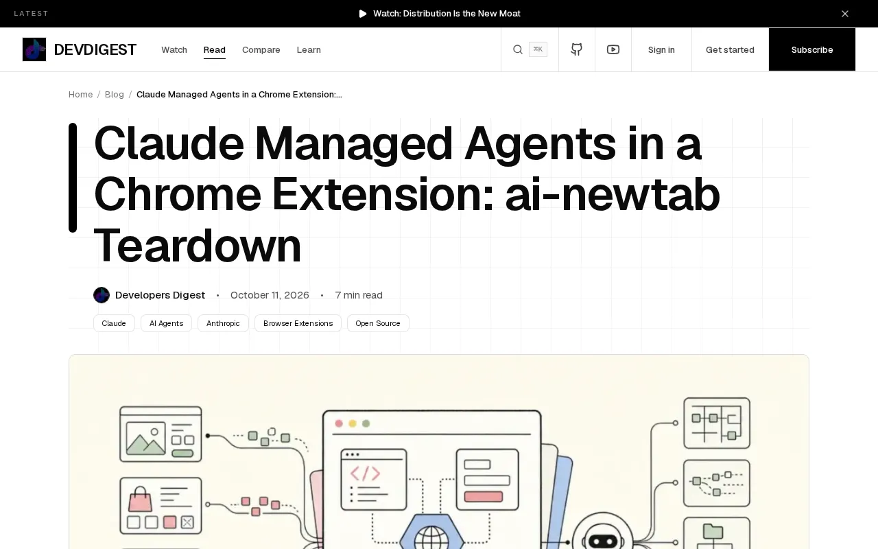 Claude Managed Agents in Practice: ai-newtab Turns Browsing History into a Daily Homepage