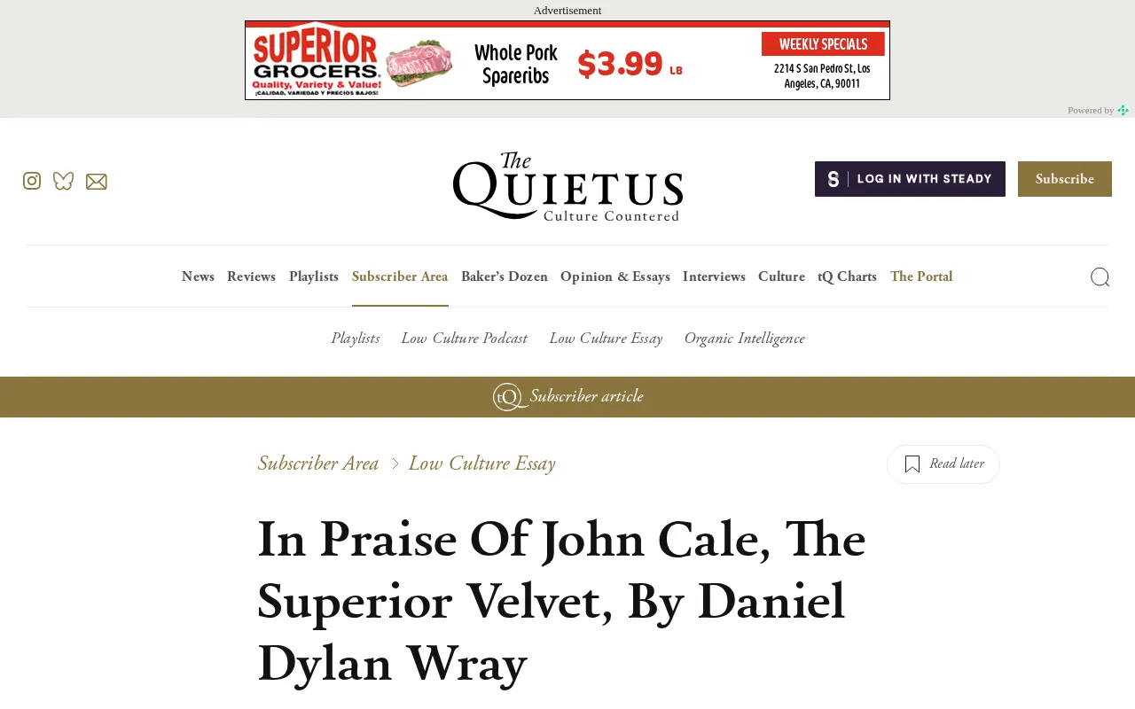 Why Critics Champion John Cale: Hacker News Debates the 'Superior Velvet'