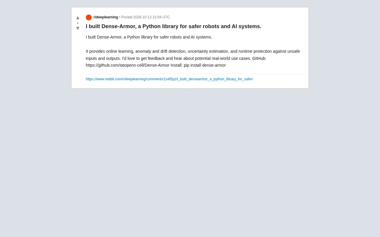 Dense-Armor:为AI与机器人打造的安全防护Python库