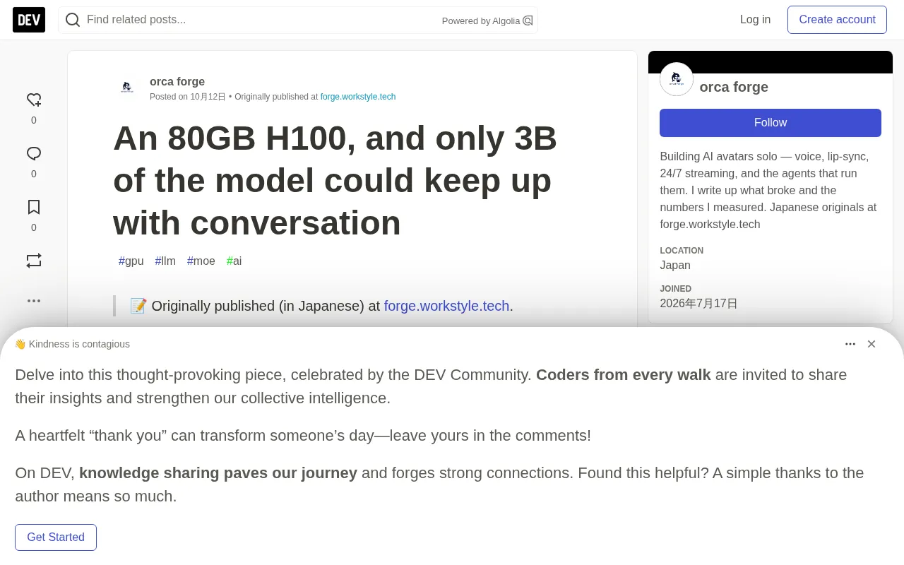 80GB H100 Tested: A 35B Model Can Chat on Just 3B of Compute