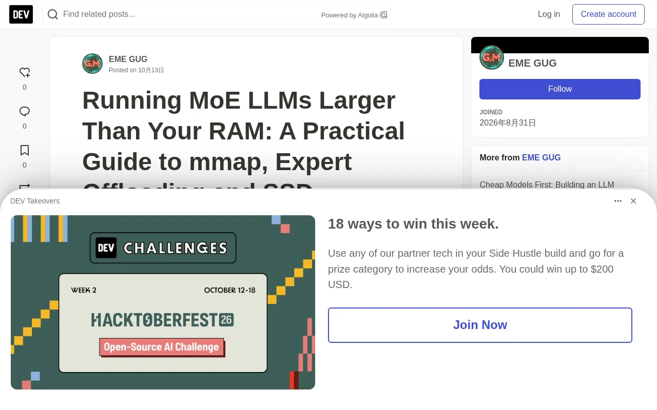Running MoE Models Beyond RAM: Expert Offloading and SSD Streaming in llama.cpp