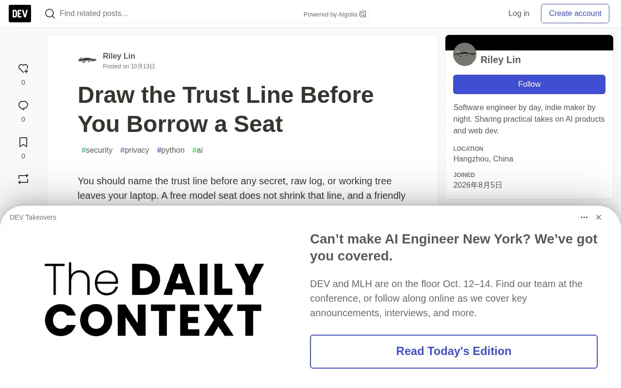 rss source: Draw the Trust Line Before You Borrow a Seat