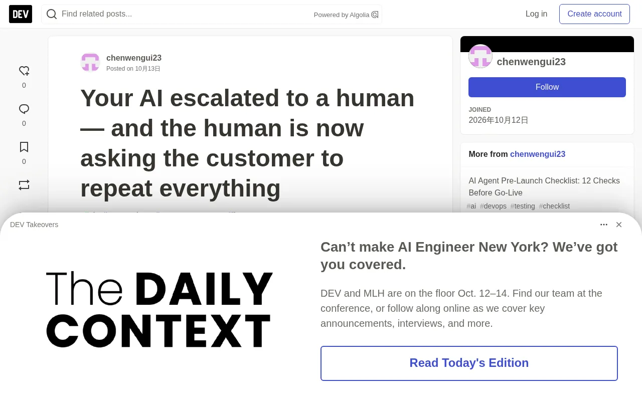 AI escalation to human handoff scenario