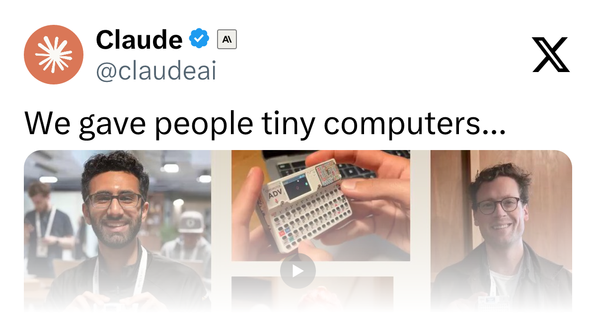 Code with Claude活动:微型电脑上的AI创意实验