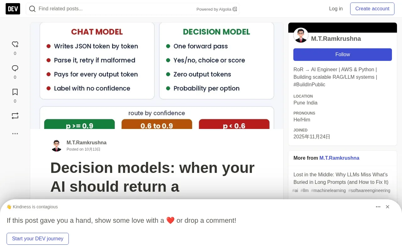 AI Decision Models: When Your AI Should Return Probabilities, Not Paragraphs