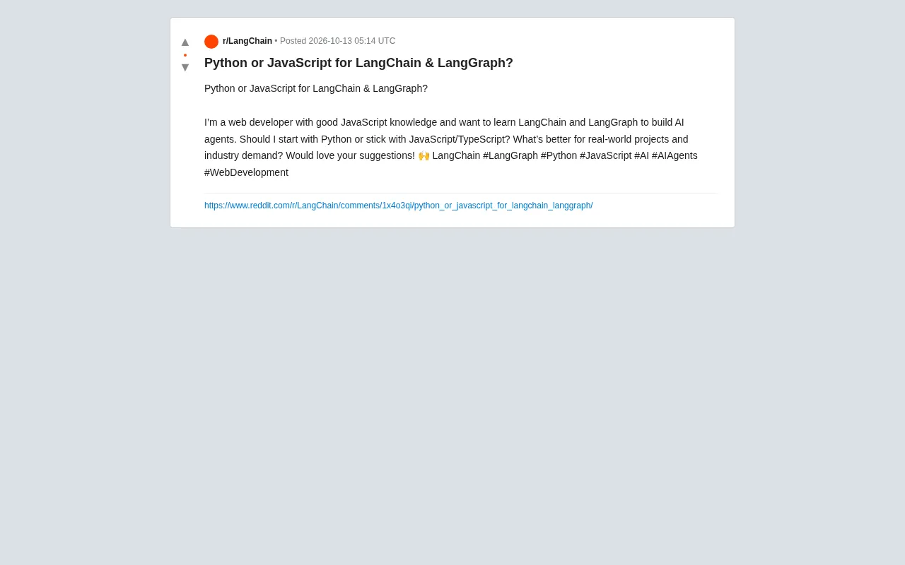 Python or JavaScript for LangChain Development? A Must-Read for Web Developers