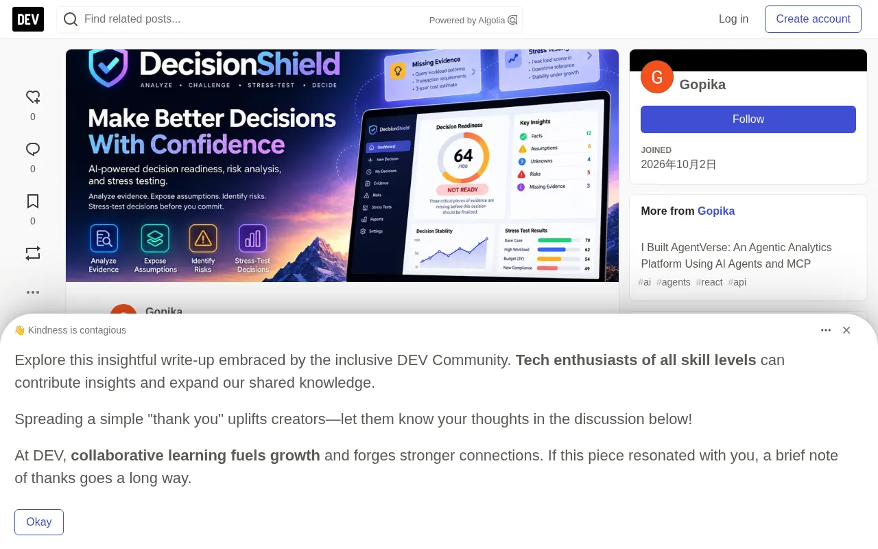 DecisionShield: Using AI to Assess Decision Readiness Instead of Giving Direct Advice