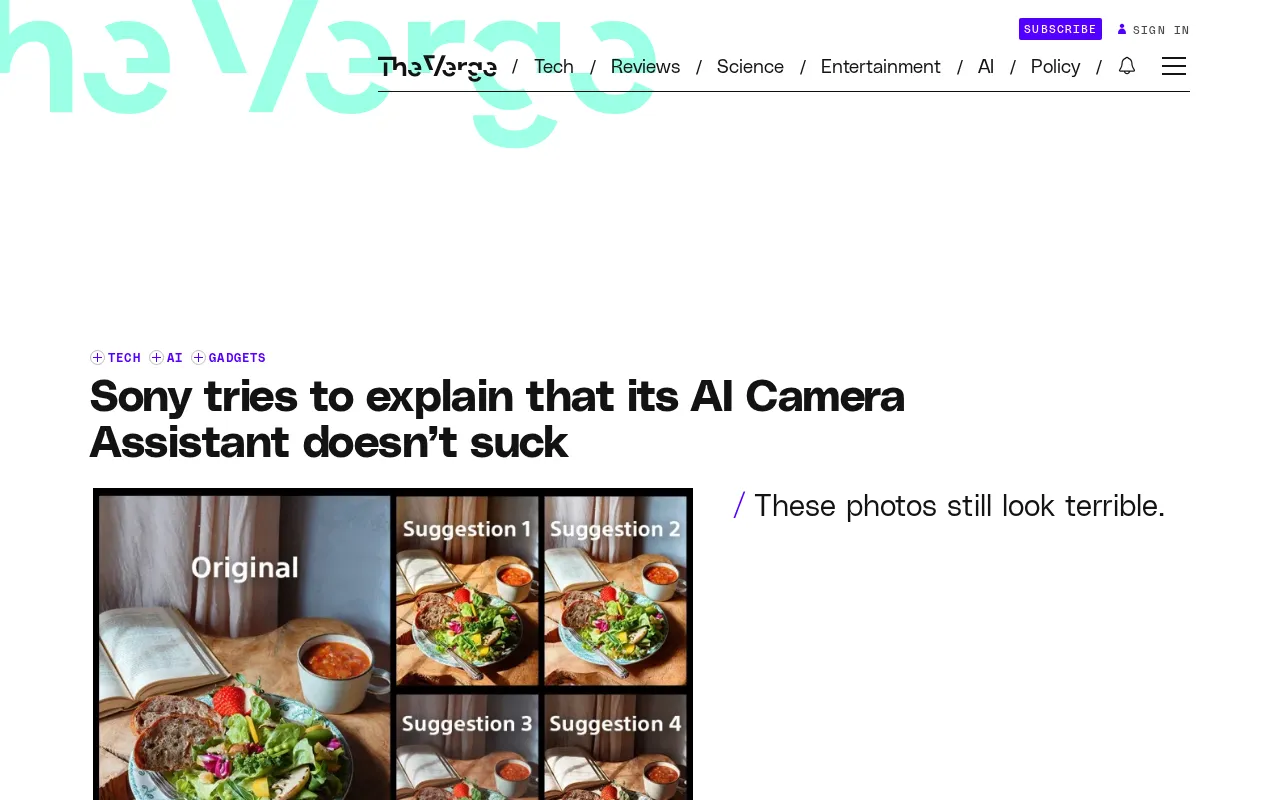 The Sony AI Camera Assistant Controversy Explained: Suggestions Only, No Photo Manipulation — Xperia's Imaging Philosophy Stays the Course
