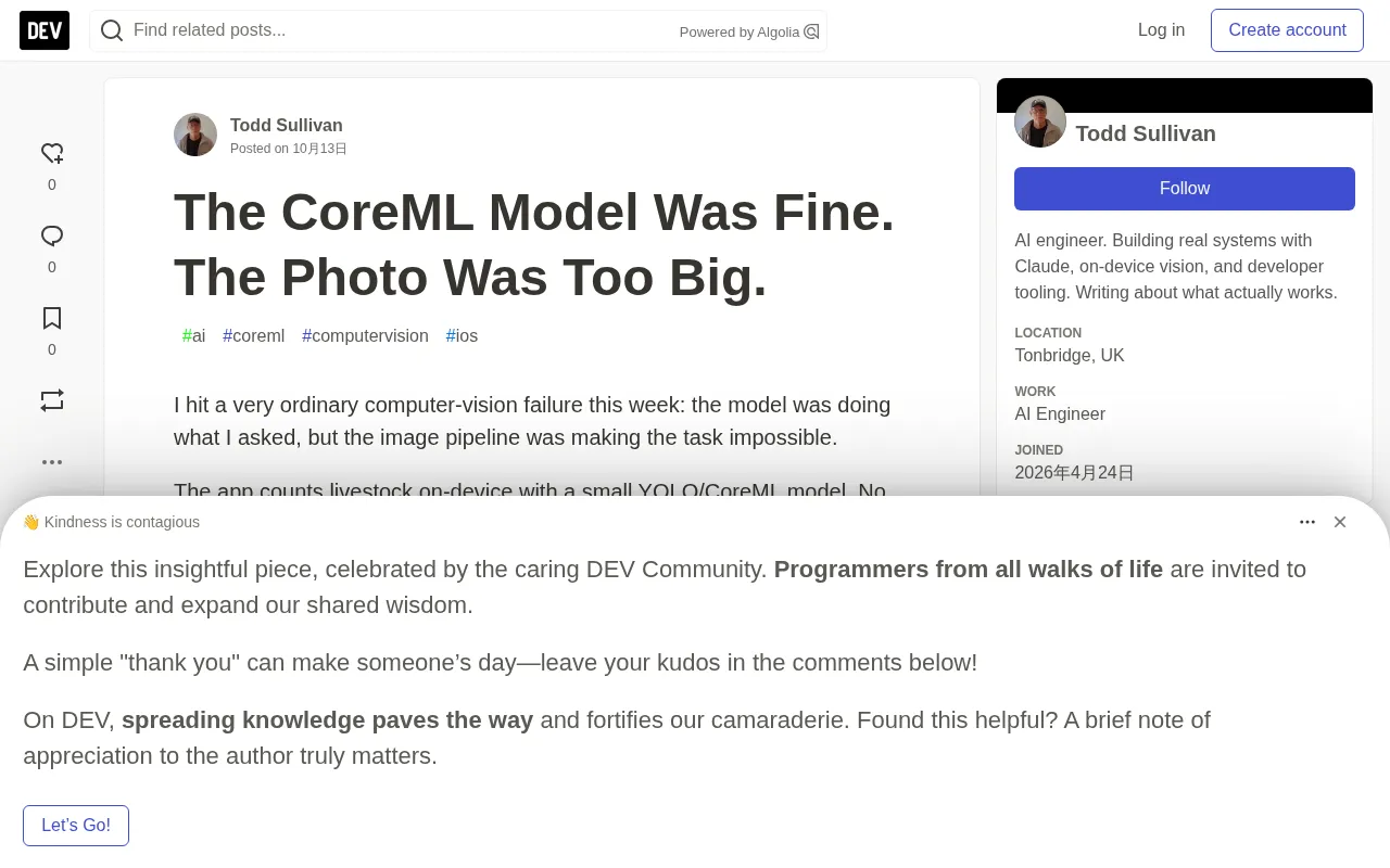 The CoreML Model Is Fine, Your Photos Are Too Big: The Image Pipeline Trap in On-Device AI