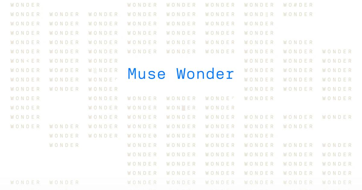 Meta Muse Wonder launch page