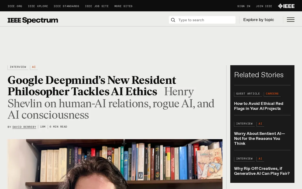Google DeepMind's Resident Philosopher: AI Ethics and the Question of Consciousness