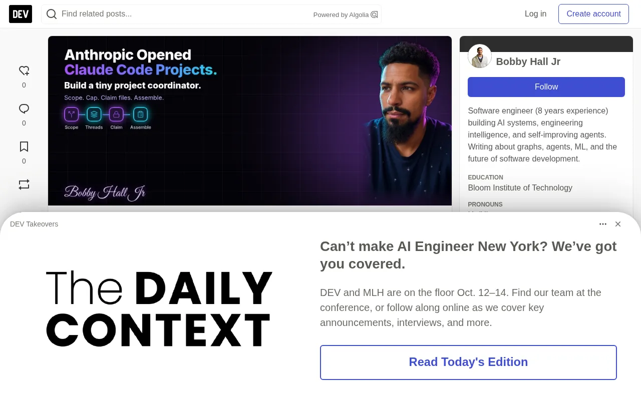 Claude Code Projects Opens: Building a Mini Project Coordinator in TypeScript