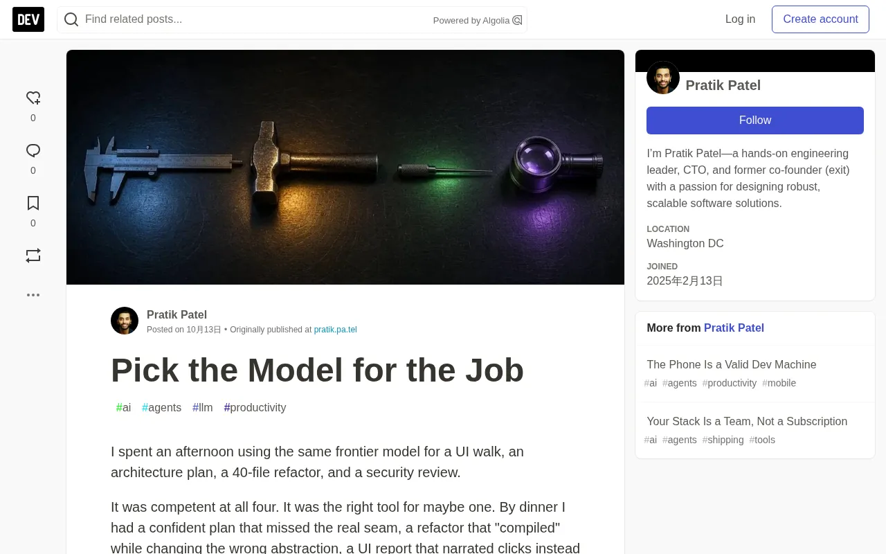 Pick the right model for the job