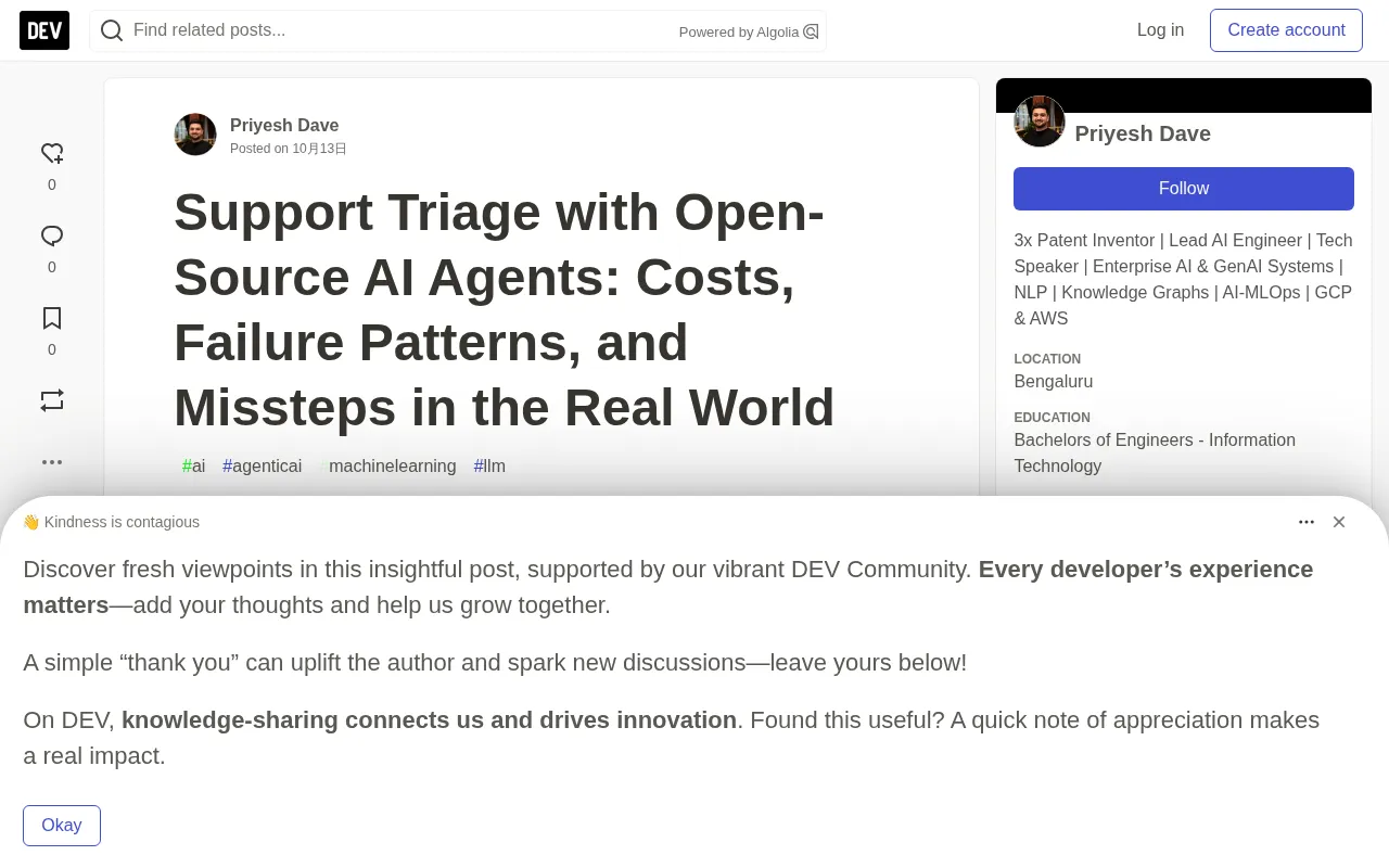 Open-Source AI Customer Support Ticketing in Practice: Doubled Costs and Failure Modes